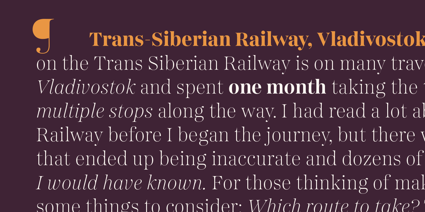 Passenger Display Extra bold Italic Font preview